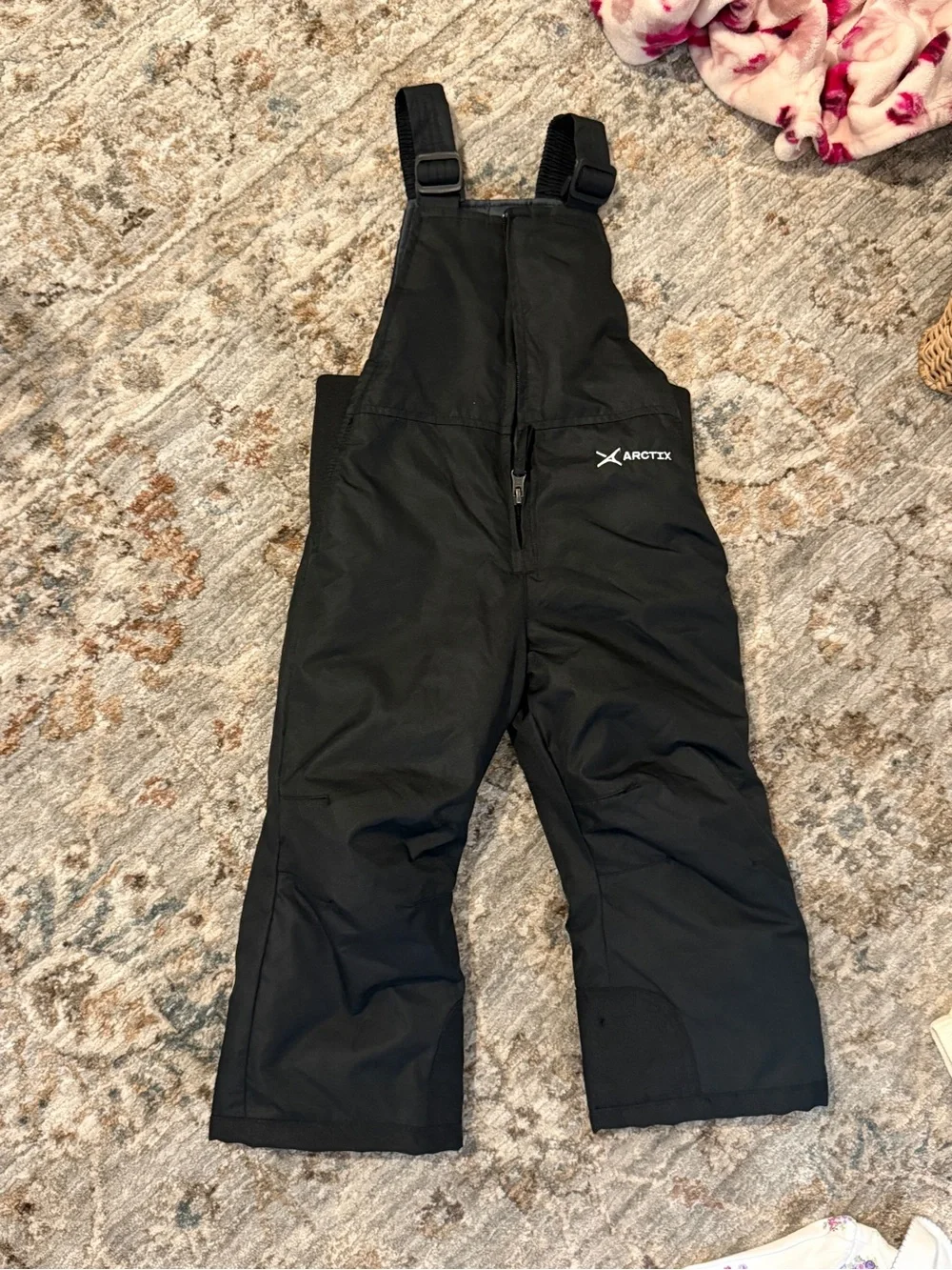 Arctix Kids Black Snow Overalls with Adjustable Straps